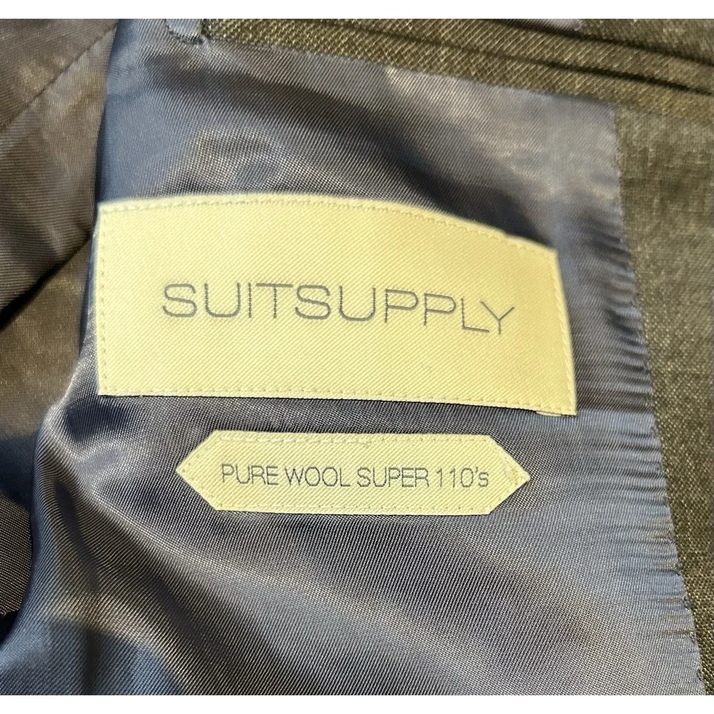 SUITSUPPLY Lazio Gray Sports Coat 34R Super‎ 110s Wool Slim Fit Blazer Jacket